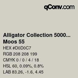 Color code: Alligator Collection 5000plus - Moos 55 | qconv.com