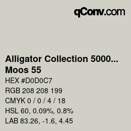 カラーコード: Alligator Collection 5000plus - Moos 55 | qconv.com