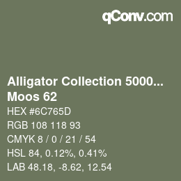 カラーコード: Alligator Collection 5000plus - Moos 62 | qconv.com