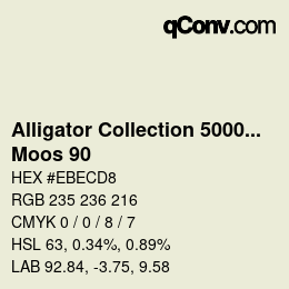 カラーコード: Alligator Collection 5000plus - Moos 90 | qconv.com