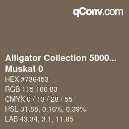 Farbcode: Alligator Collection 5000plus - Muskat 0 | qconv.com