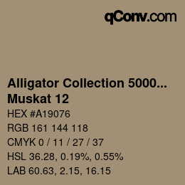 カラーコード: Alligator Collection 5000plus - Muskat 12 | qconv.com