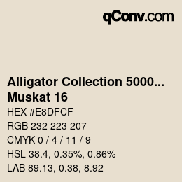 Color code: Alligator Collection 5000plus - Muskat 16 | qconv.com