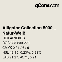 カラーコード: Alligator Collection 5000plus - Natur-Weiß | qconv.com