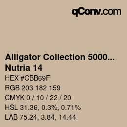 Color code: Alligator Collection 5000plus - Nutria 14 | qconv.com