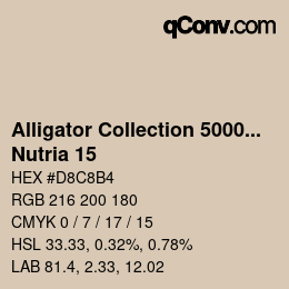 Farbcode: Alligator Collection 5000plus - Nutria 15 | qconv.com