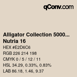カラーコード: Alligator Collection 5000plus - Nutria 16 | qconv.com
