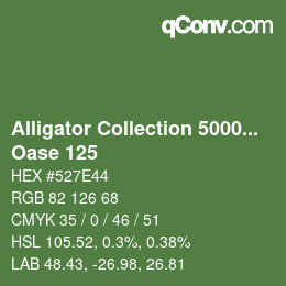 Color code: Alligator Collection 5000plus - Oase 125 | qconv.com