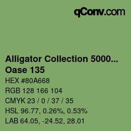 Farbcode: Alligator Collection 5000plus - Oase 135 | qconv.com