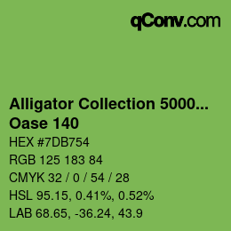 Farbcode: Alligator Collection 5000plus - Oase 140 | qconv.com