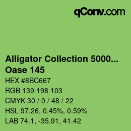 Farbcode: Alligator Collection 5000plus - Oase 145 | qconv.com