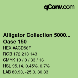 Farbcode: Alligator Collection 5000plus - Oase 150 | qconv.com
