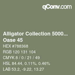 Color code: Alligator Collection 5000plus - Oase 45 | qconv.com