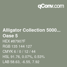 Farbcode: Alligator Collection 5000plus - Oase 5 | qconv.com