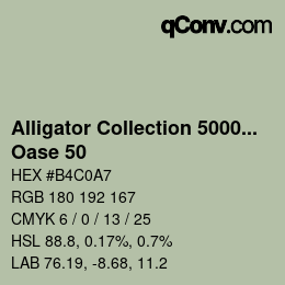 Farbcode: Alligator Collection 5000plus - Oase 50 | qconv.com