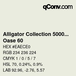Farbcode: Alligator Collection 5000plus - Oase 60 | qconv.com