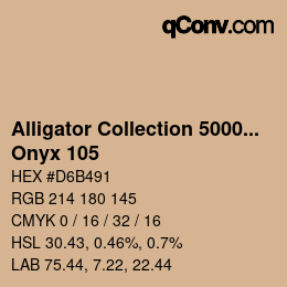 Code couleur: Alligator Collection 5000plus - Onyx 105 | qconv.com