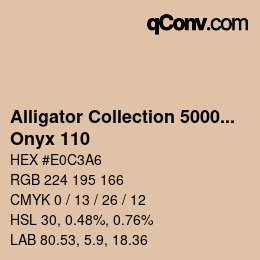 Farbcode: Alligator Collection 5000plus - Onyx 110 | qconv.com