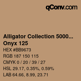 Farbcode: Alligator Collection 5000plus - Onyx 125 | qconv.com