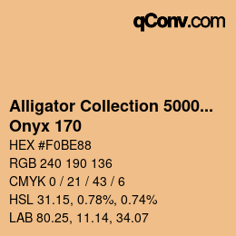 Farbcode: Alligator Collection 5000plus - Onyx 170 | qconv.com