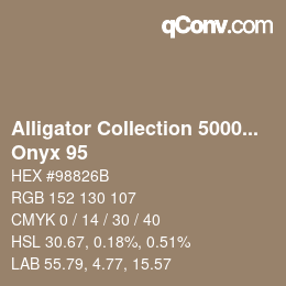 Código de color: Alligator Collection 5000plus - Onyx 95 | qconv.com