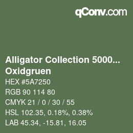 Color code: Alligator Collection 5000plus - Oxidgruen | qconv.com