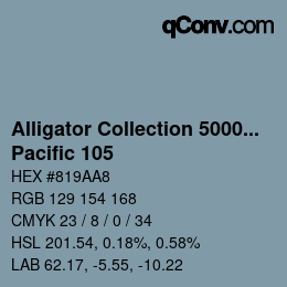 Color code: Alligator Collection 5000plus - Pacific 105 | qconv.com