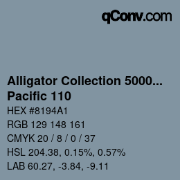 カラーコード: Alligator Collection 5000plus - Pacific 110 | qconv.com