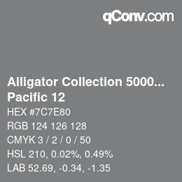 カラーコード: Alligator Collection 5000plus - Pacific 12 | qconv.com