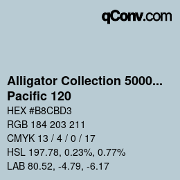 カラーコード: Alligator Collection 5000plus - Pacific 120 | qconv.com