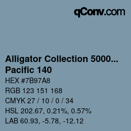 カラーコード: Alligator Collection 5000plus - Pacific 140 | qconv.com