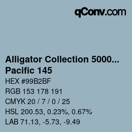 カラーコード: Alligator Collection 5000plus - Pacific 145 | qconv.com