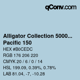 カラーコード: Alligator Collection 5000plus - Pacific 150 | qconv.com