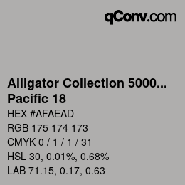 カラーコード: Alligator Collection 5000plus - Pacific 18 | qconv.com