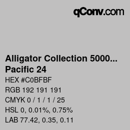 カラーコード: Alligator Collection 5000plus - Pacific 24 | qconv.com