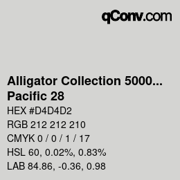 Código de color: Alligator Collection 5000plus - Pacific 28 | qconv.com