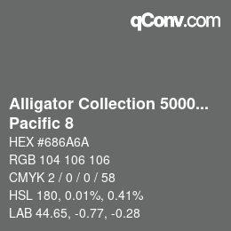 Color code: Alligator Collection 5000plus - Pacific 8 | qconv.com