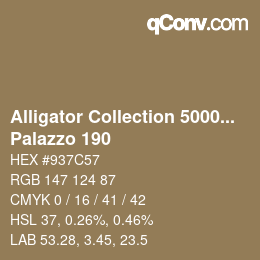 Code couleur: Alligator Collection 5000plus - Palazzo 190 | qconv.com