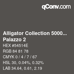 Color code: Alligator Collection 5000plus - Palazzo 2 | qconv.com