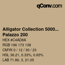 Código de color: Alligator Collection 5000plus - Palazzo 200 | qconv.com