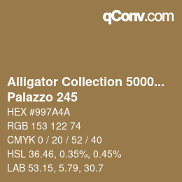 Código de color: Alligator Collection 5000plus - Palazzo 245 | qconv.com