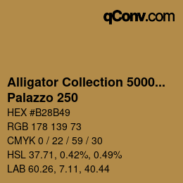 Código de color: Alligator Collection 5000plus - Palazzo 250 | qconv.com