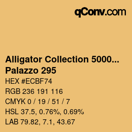 Code couleur: Alligator Collection 5000plus - Palazzo 295 | qconv.com