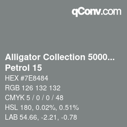 颜色代码: Alligator Collection 5000plus - Petrol 15 | qconv.com