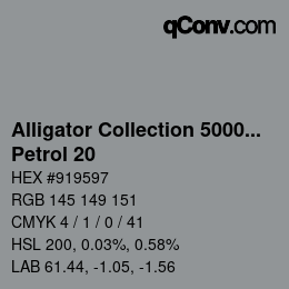カラーコード: Alligator Collection 5000plus - Petrol 20 | qconv.com