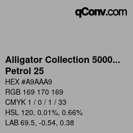 カラーコード: Alligator Collection 5000plus - Petrol 25 | qconv.com