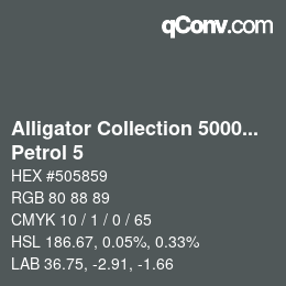 カラーコード: Alligator Collection 5000plus - Petrol 5 | qconv.com