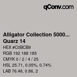 Color code: Alligator Collection 5000plus - Quarz 14 | qconv.com