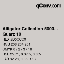 Color code: Alligator Collection 5000plus - Quarz 18 | qconv.com
