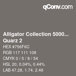 Farbcode: Alligator Collection 5000plus - Quarz 2 | qconv.com
